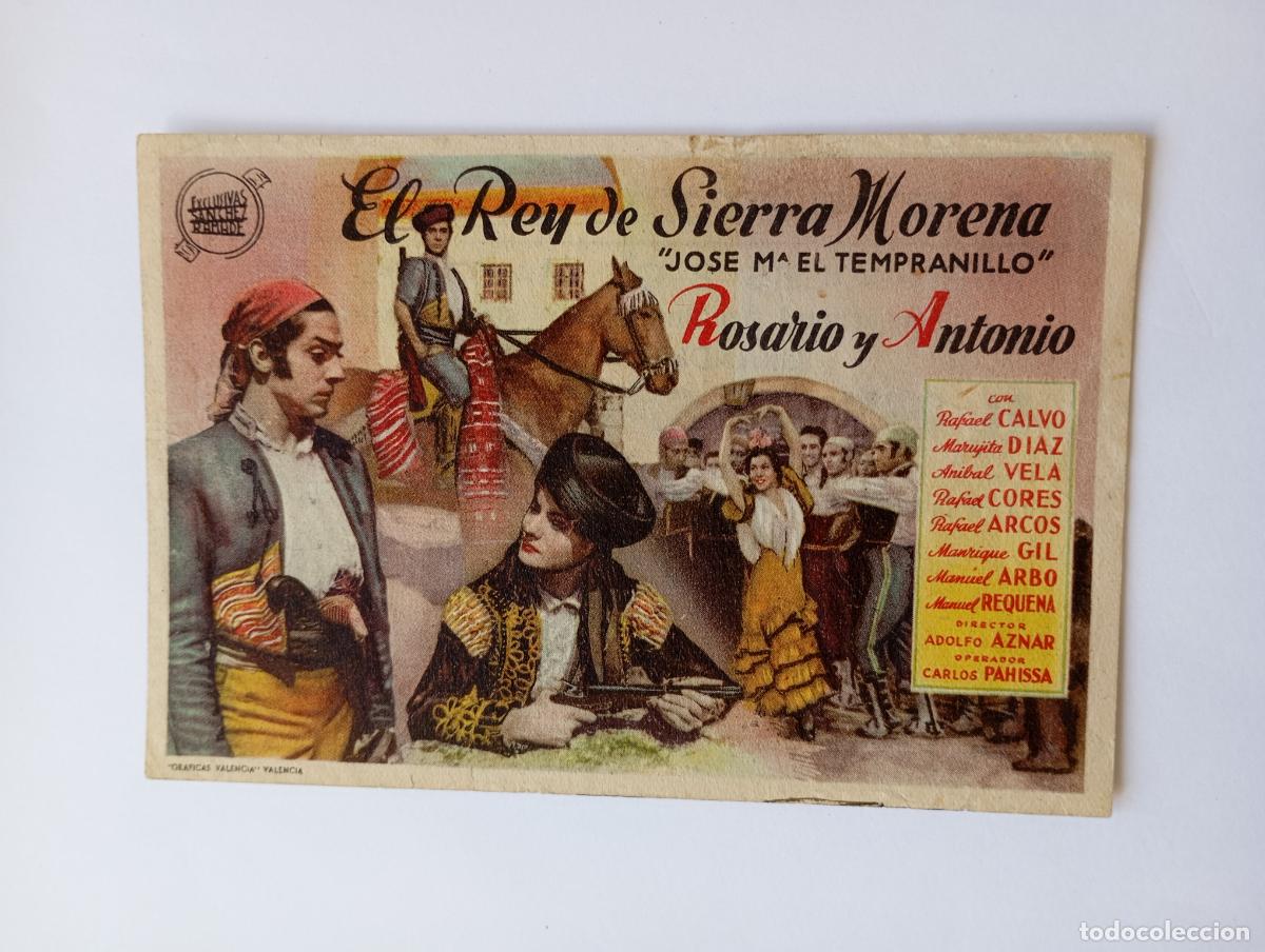 Cine: PROGRAMA FOLLETO DE CINE EL REY DE SIERRA MORENA. CINE AVENIDA 1951. TDKP30B