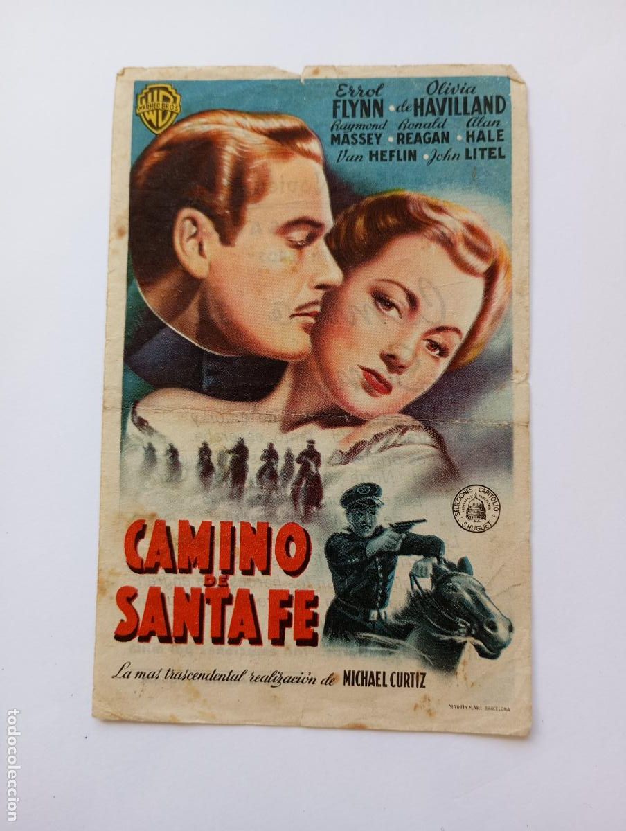 Cine: PROGRAMA FOLLETO DE CINE CAMINO DE SANTA FE. ERROL FLYNN. CINEMA DIANA 1948. TDKP30B