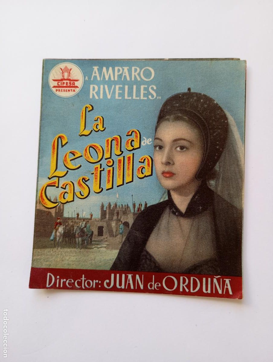 Cine: PROGRAMA FOLLETO DE CINE LA LEONA DE CASTILLA. AMPARO RIVELLES. TEATRO CALCEATENSE 1952. TDKP30B