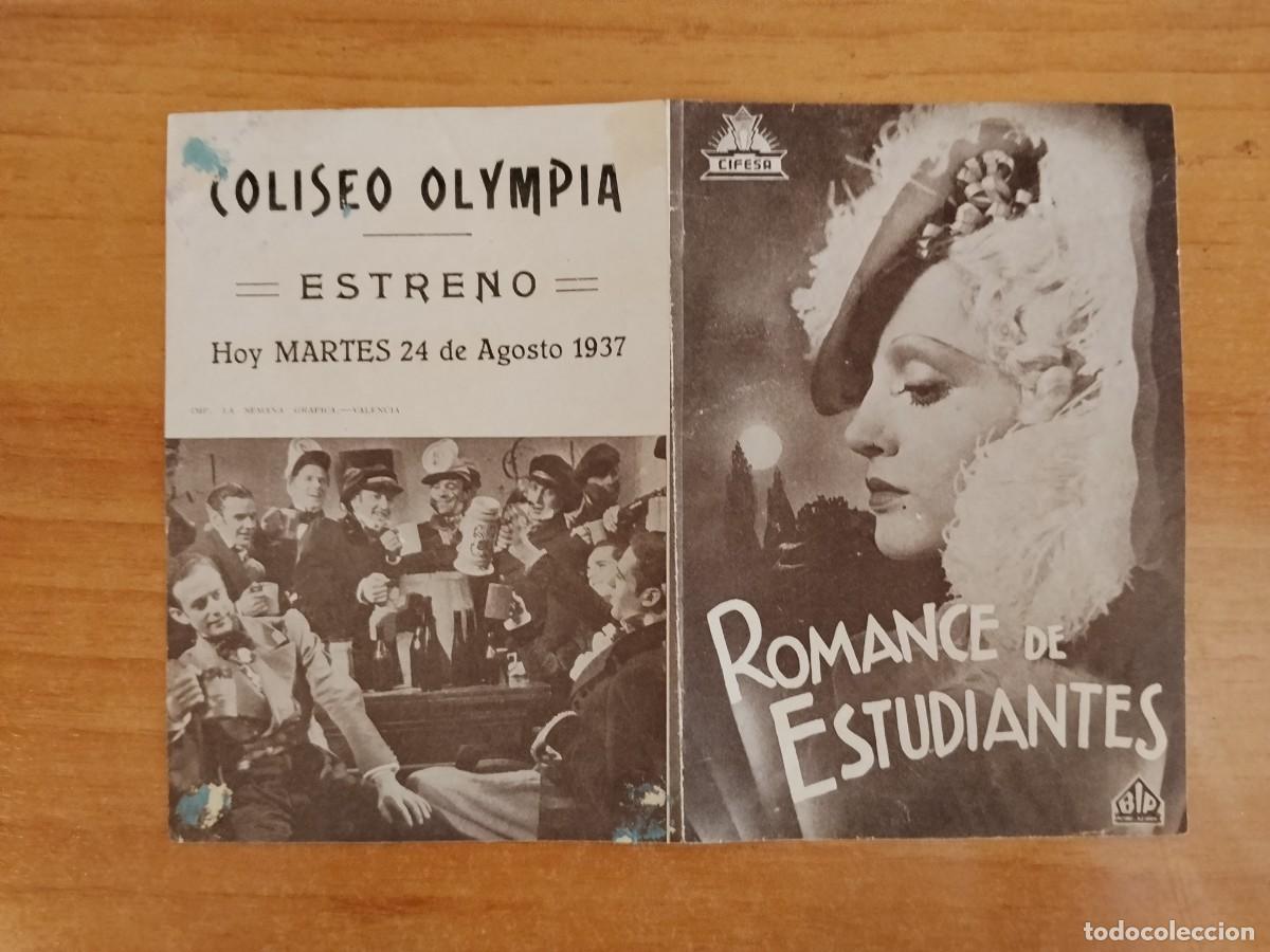 Cine: ROSA-PROGRAMA DE LA PELICULA --ROMANCE DE ESTUDIANTES
