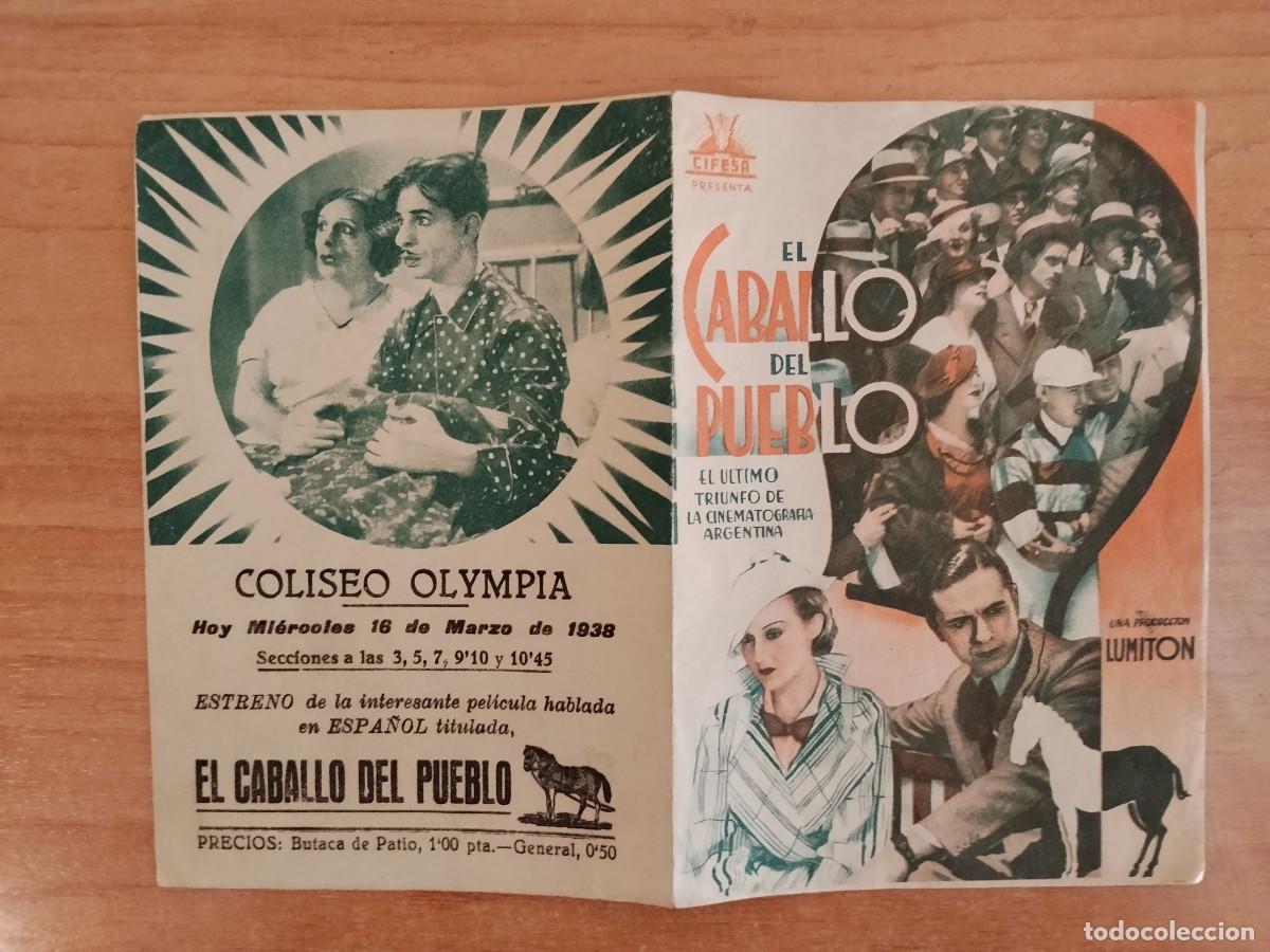 Cine: ROSA-PROGRAMA DE LA PELICULA --EL CABALLO DEL PUEBLO