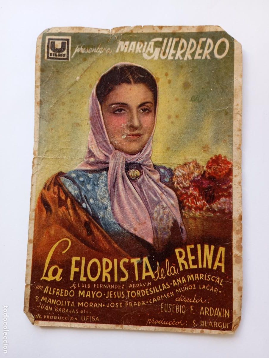 Cine: PROGRAMA FOLLETO DE CINE LA FLORISTA DE LA REINA. MAR&Iacute;A GUERRERO. CINE OLYMPIA LOGRO&Ntilde;O 1941. TDKP30B