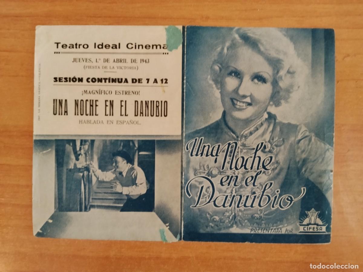 Cine: ROSA-PROGRAMA DE LA PELICULA --UNA NOCHE POR EL DANUBIO