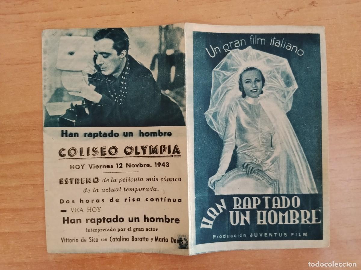 Cine: ROSA-PROGRAMA DE LA PELICULA --HAN RAPTADO UN HOMBRE