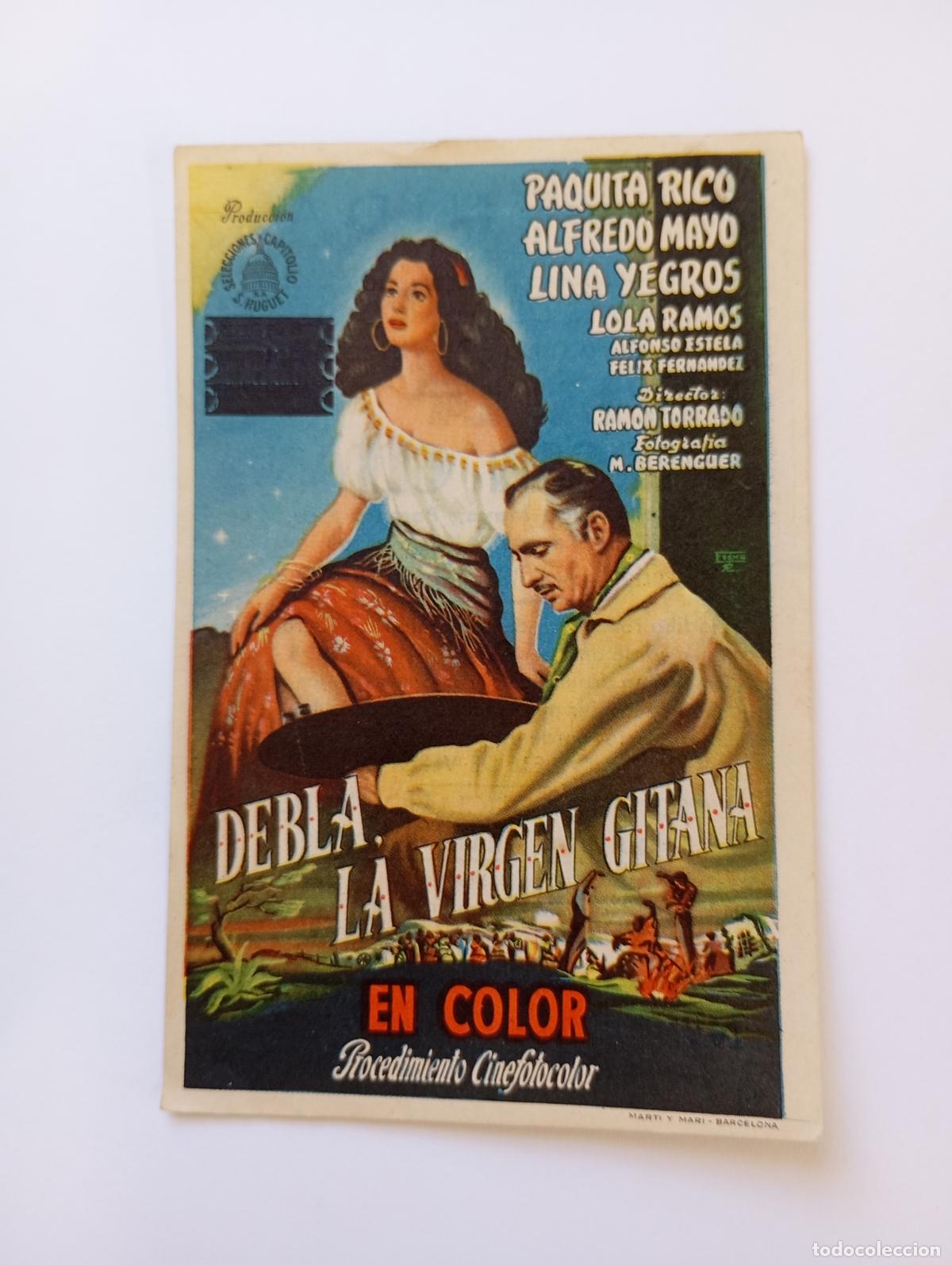 Cine: PROGRAMA FOLLETO DE CINE DEBLA LA VIRGEN GITANA. CINE AVENIDA 1951. TDKP30B