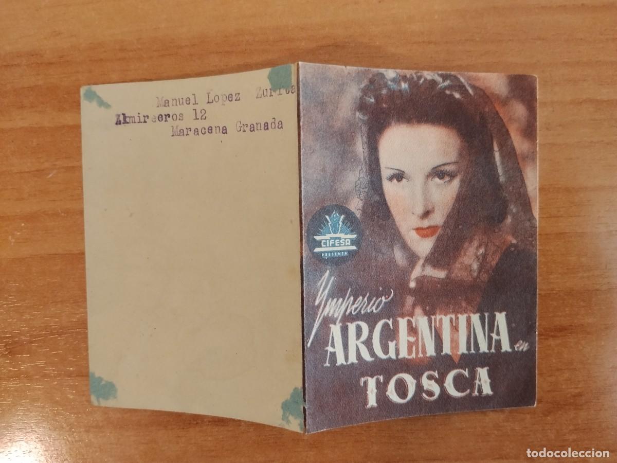 Cine: ROSA-PROGRAMA DE LA PELICULA --TOSCA