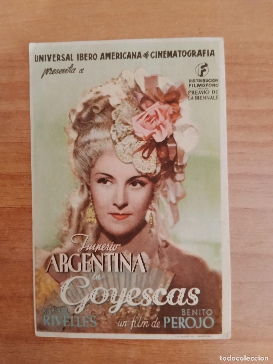 Cine: ROSA-PROGRAMA DE LA PELICULA --GOYESCAS CT