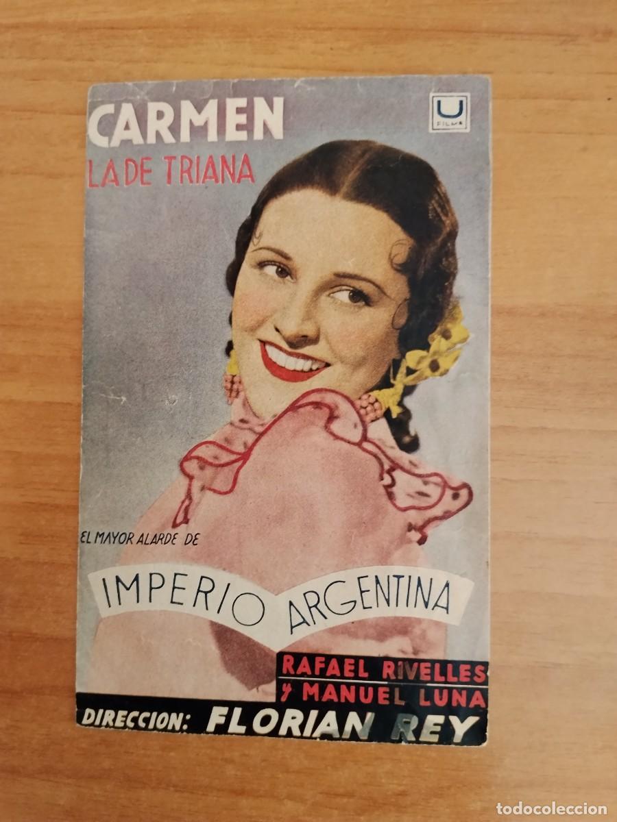 Cine: ROSA-PROGRAMA DE LA PELICULA --CARMEN LA DE TRIANA CT