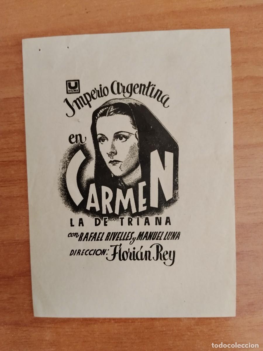 Cine: ROSA-PROGRAMA DE LA PELICULA --CARMEN
