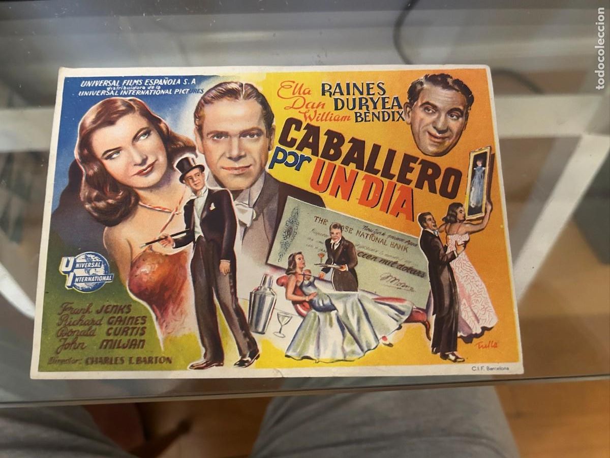 Cine: 1377 CABALLERO POR UN DIA SIN PUBLICIDAD BUEN ESTADO