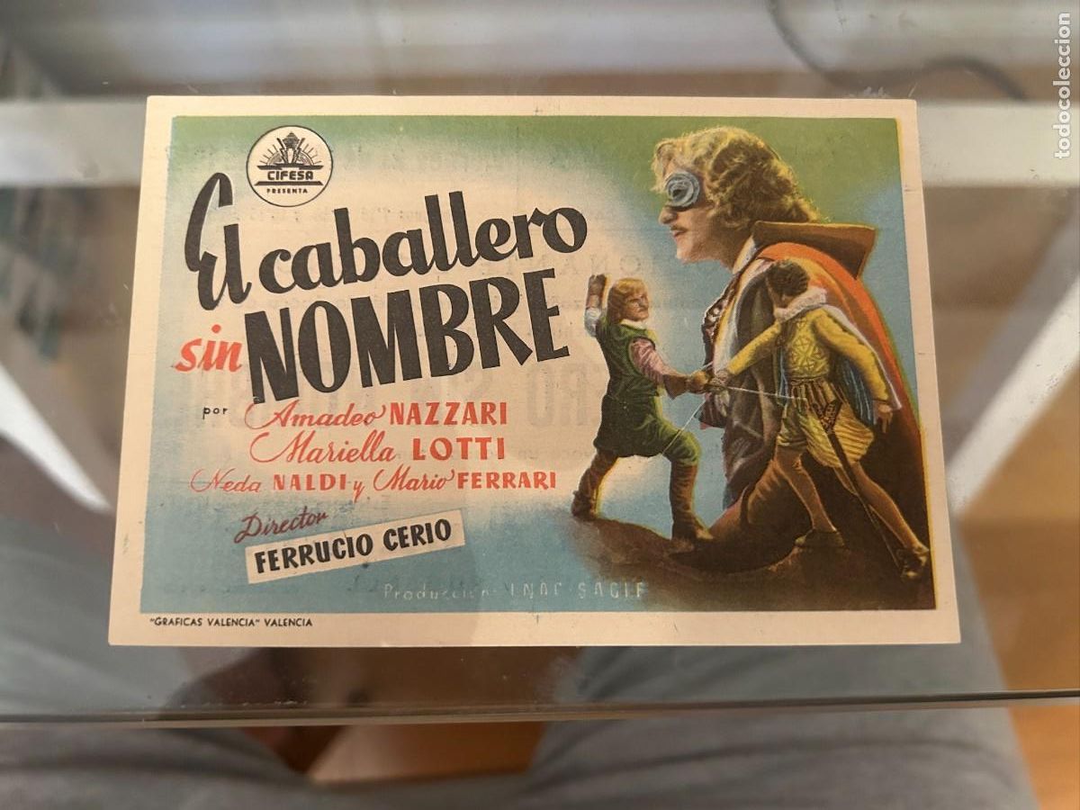 Cine: 1350 EL CABALLERO SIN NOMBRE CINEMA RIALTO CASTELLON CON PUBLICIDAD BUEN ESTADO