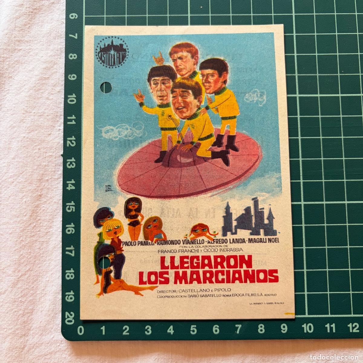 Cine: Programa de cine folleto de mano pelicula. llegaron los marcianos. Moderno.