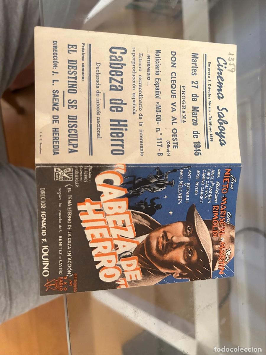 Cine: 1359 CABEZA DE HIERRO CINEMA SABOYA BARCELONA BUEN ESTADO CON PUBLICIDAD