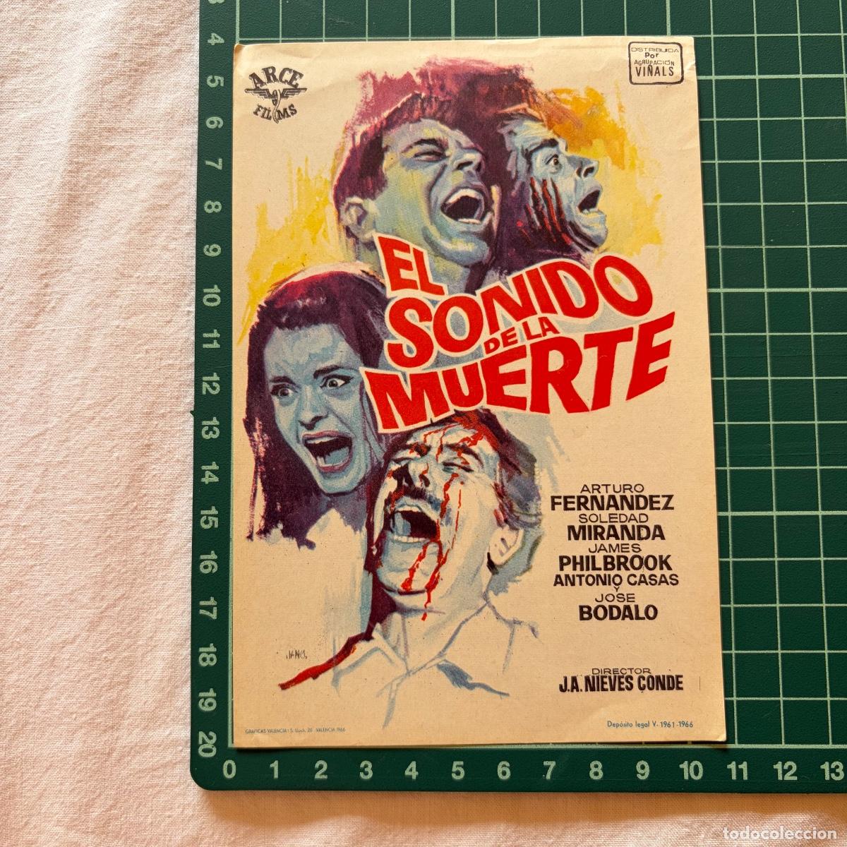 Cine: Programa de cine folleto de mano pelicula. El sonido de la muerte