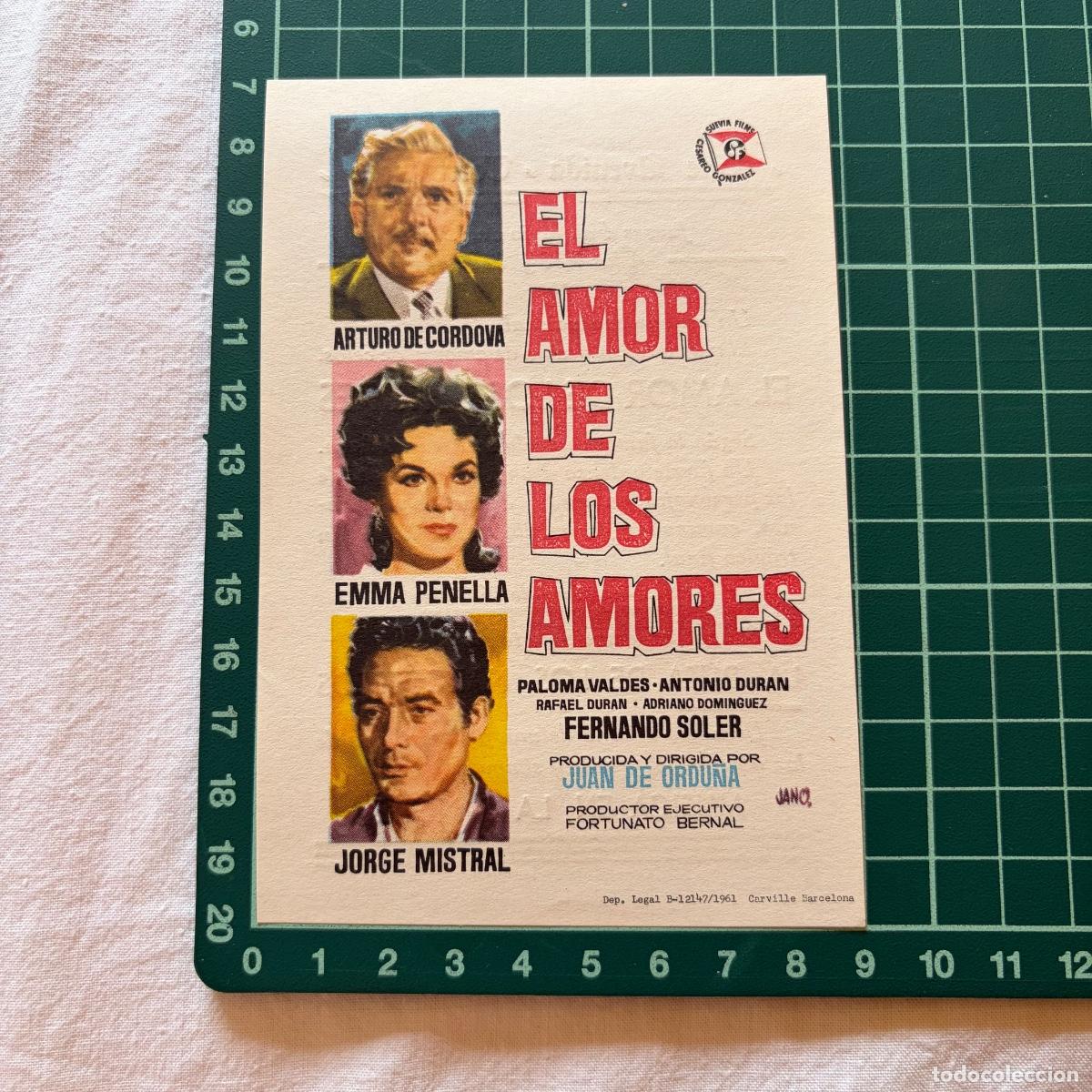 Cine: Programa de cine folleto de mano pelicula. El amor de los amores. Avenida Torrelavega 1964.