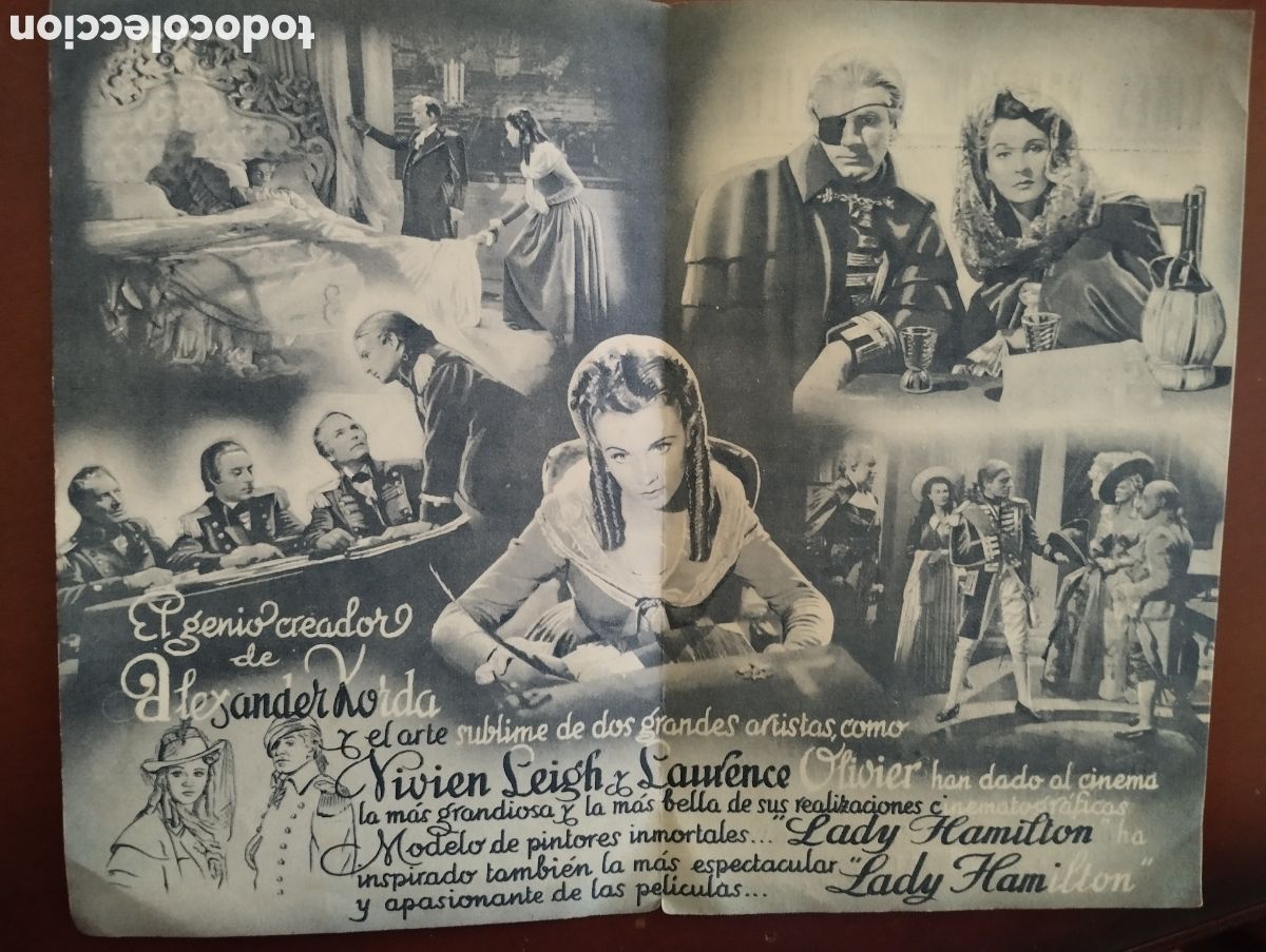 Cine: Folleto programa de cine DOBLE - LADY HAMILTON - Foto 2