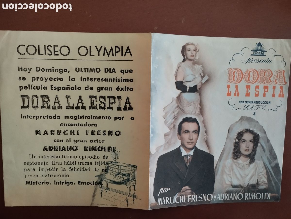 Cine: Folleto Programa de cine DOBLE - DORA LA ESPIA