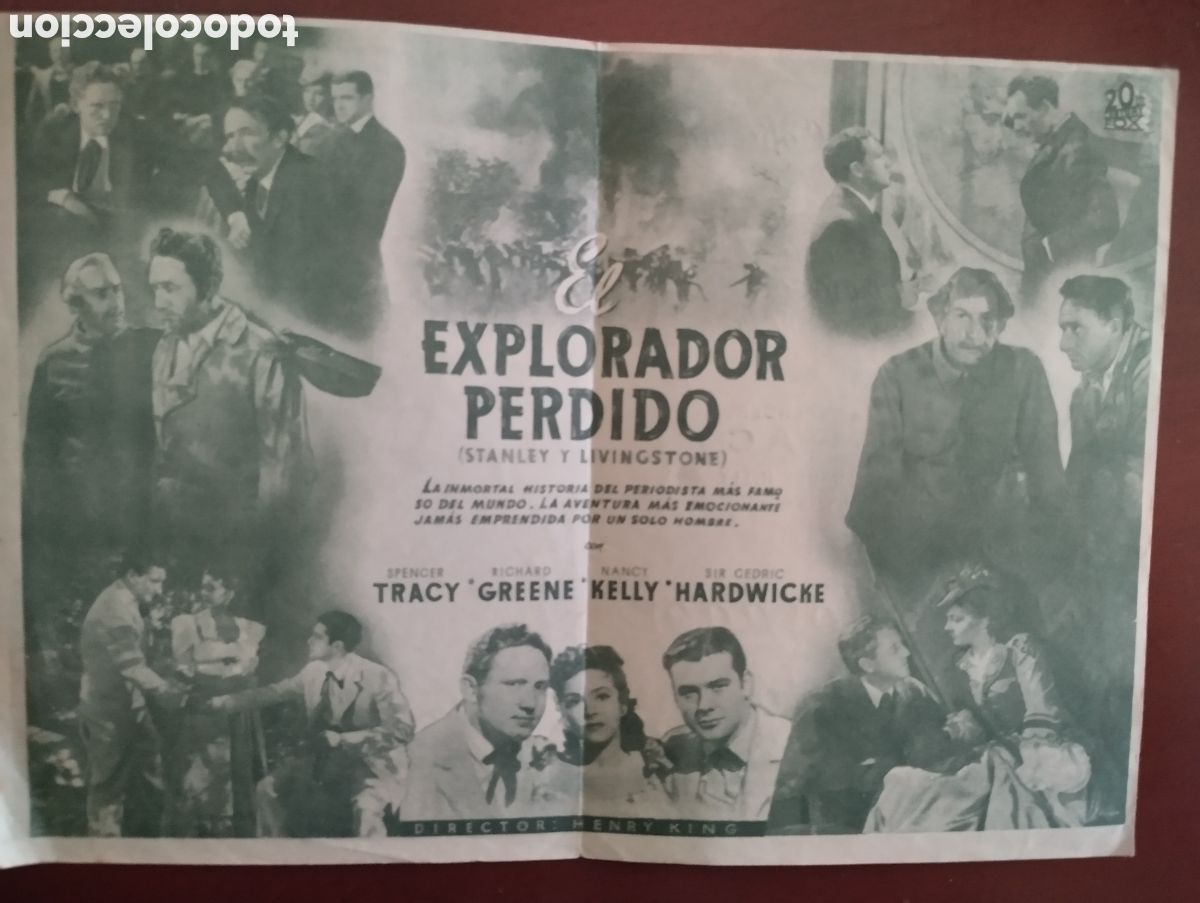 Cine: Folleto Programa de cine DOBLE - EL EXPLORADOR PERDIDO - Foto 2