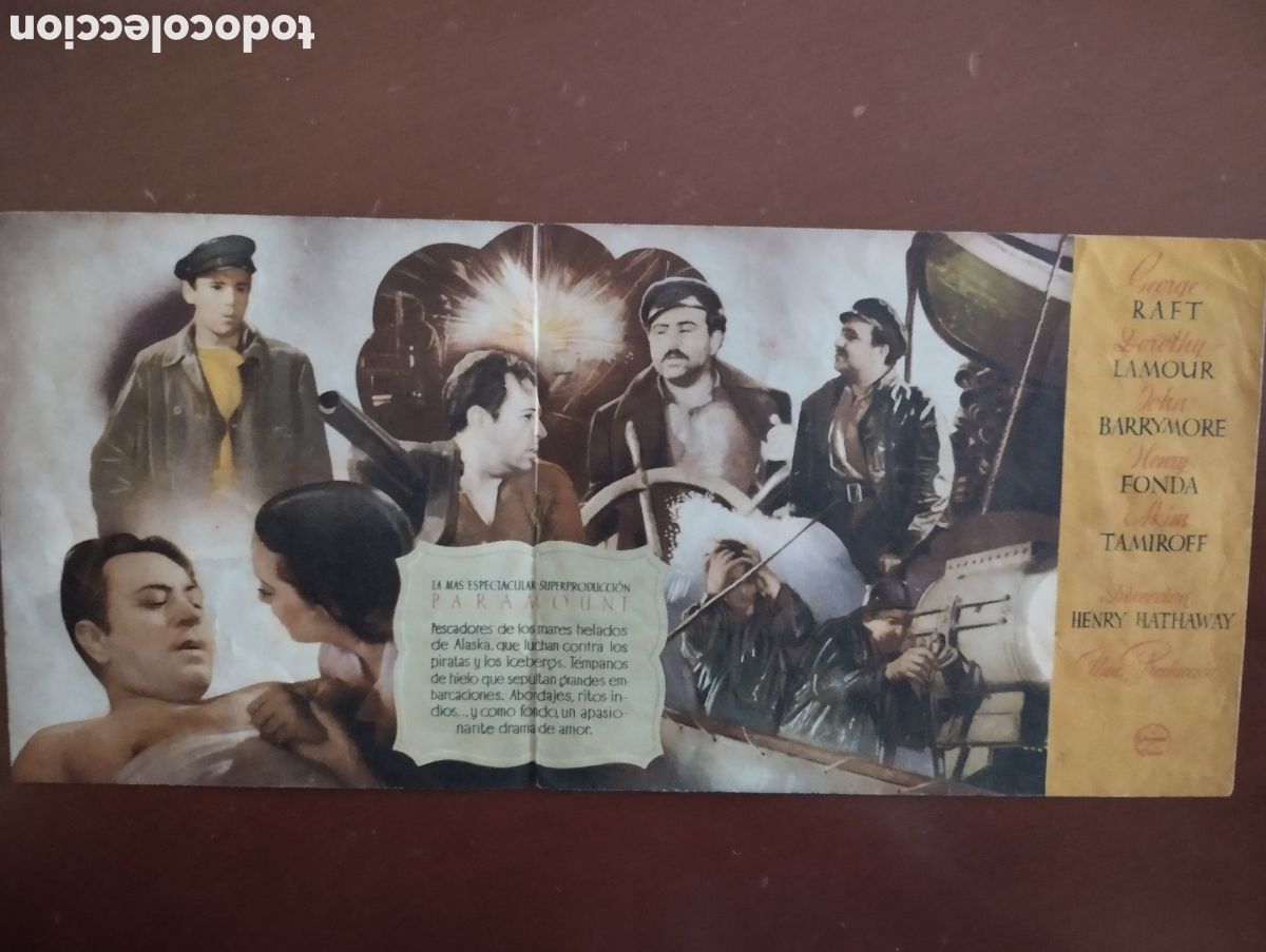 Cine: Folleto Programa de cine DOBLE - LOBOS DEL NORTE - Foto 2