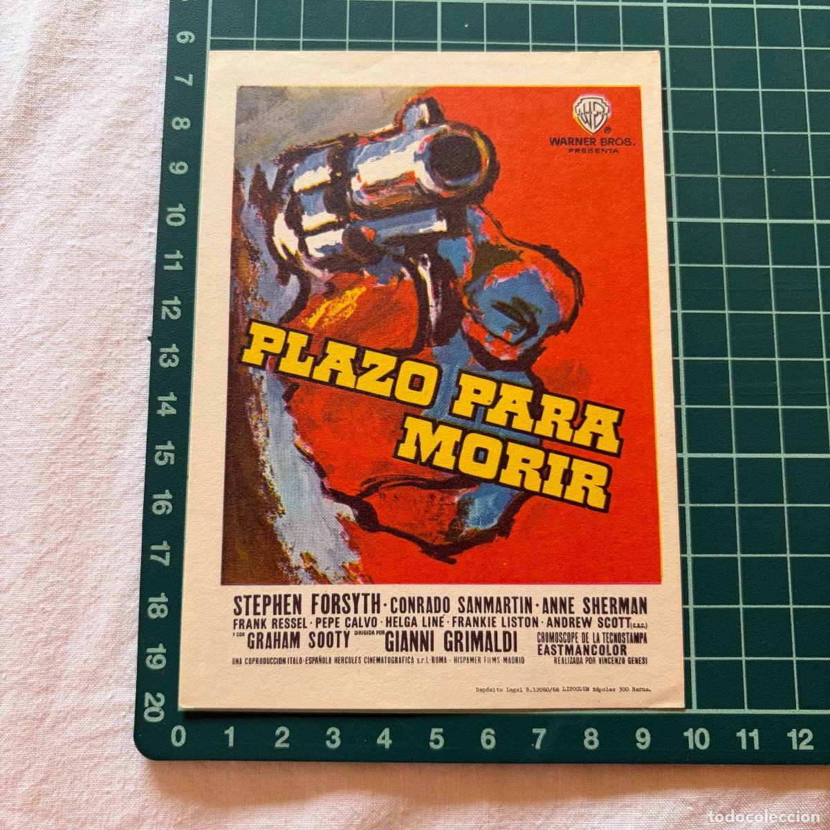 Cine: Programa de cine folleto de mano pelicula. Plazo para morir.