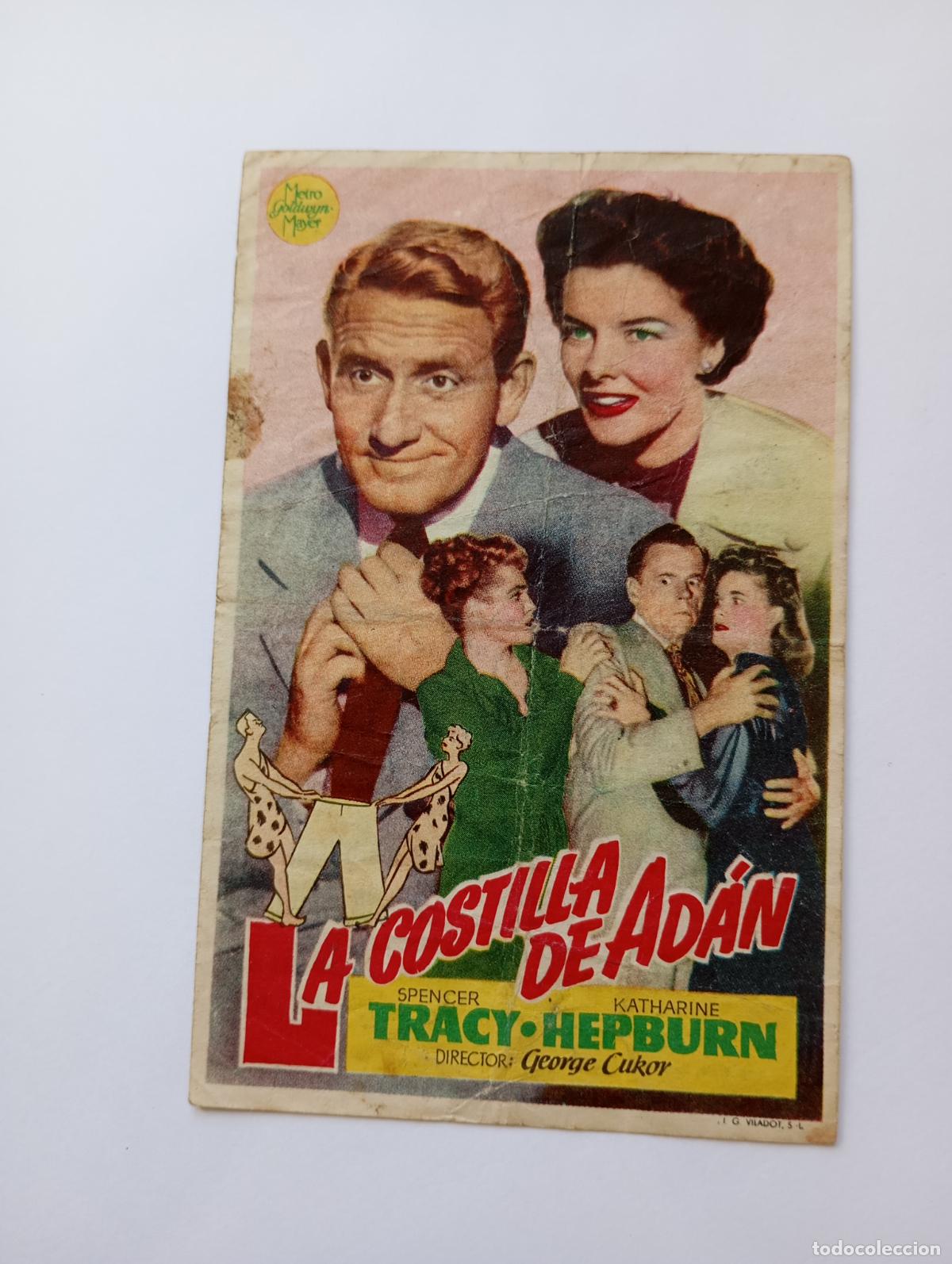 Cine: PROGRAMA FOLLETO DE CINE LA COSTILLA DE AD&Aacute;N. TEATRO BRET&Oacute;N. 1951. TDKP30B