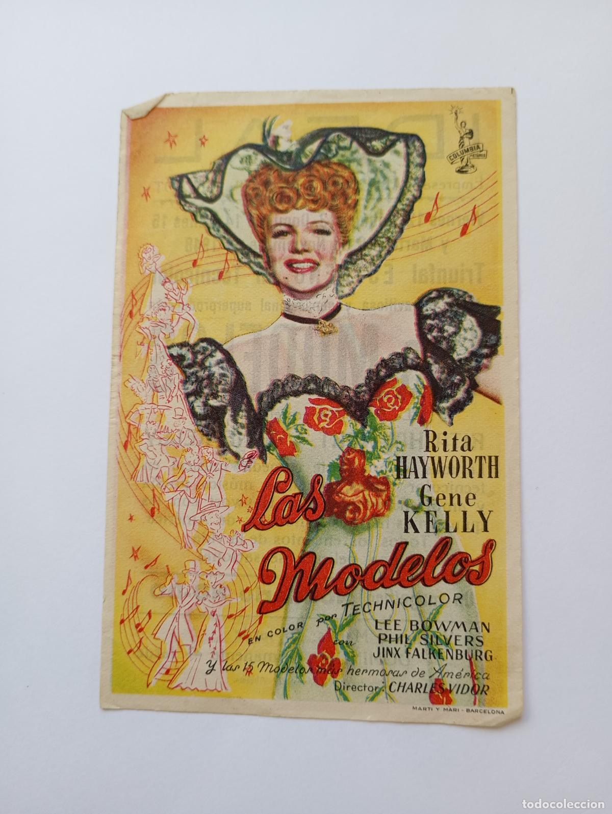 Cine: PROGRAMA FOLLETO DE CINE LAS MODELOS. RITA HAYWORTH. TEATRO IDEAL 1948. TDKP30B