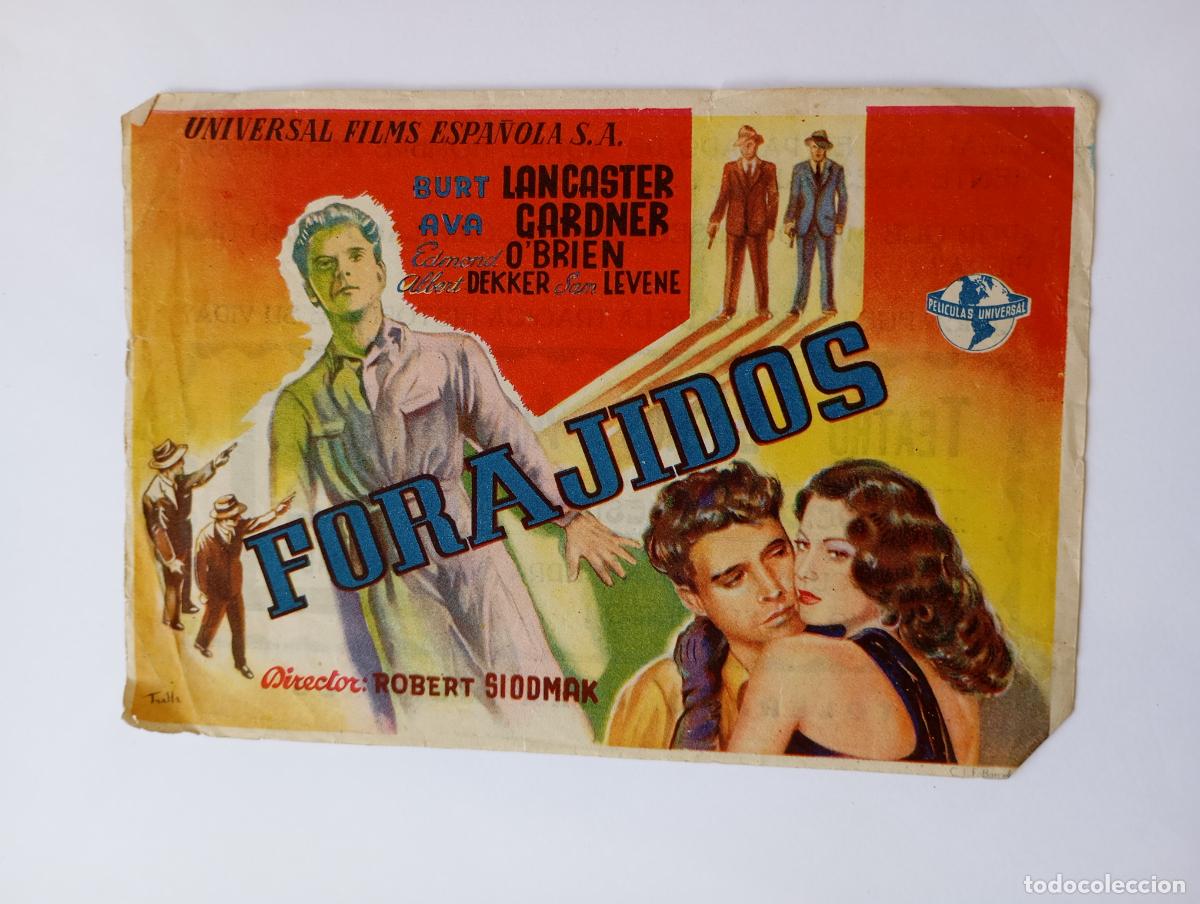 Cine: PROGRAMA FOLLETO DE CINE FORAJIDOS. ROBERT SIODMAK. TEATRO BUENOS AIRES. TDKP30B
