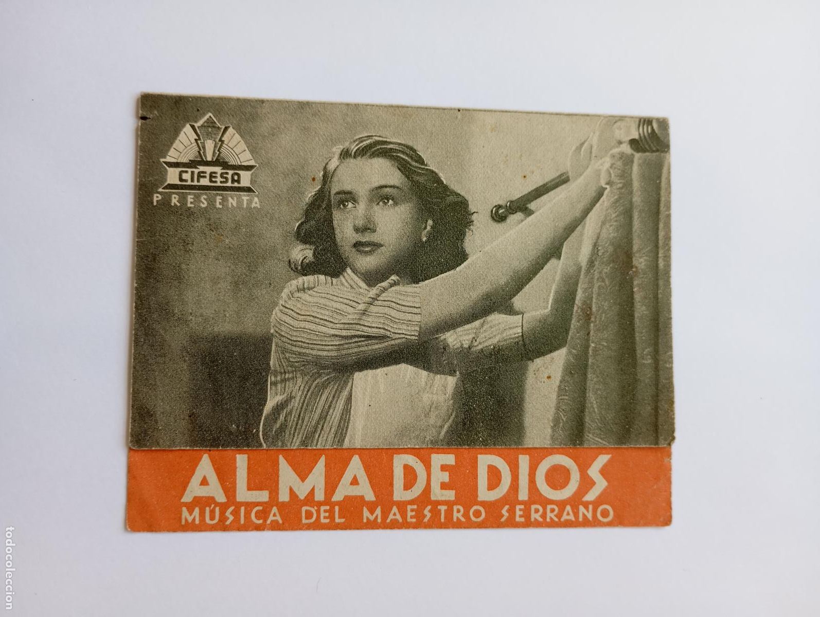 Cine: PROGRAMA FOLLETO DE CINE ALMA DE DIOS. TEATRO SAL&Oacute;N APOLO. TDKP30C