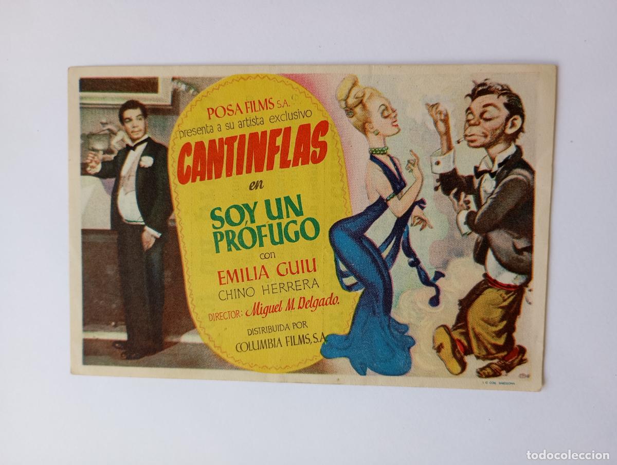 Cine: PROGRAMA FOLLETO DE CINE SOY UN PR&Oacute;FUGO. CANTINFLAS. IDEAL CINEMA. TDKP30C