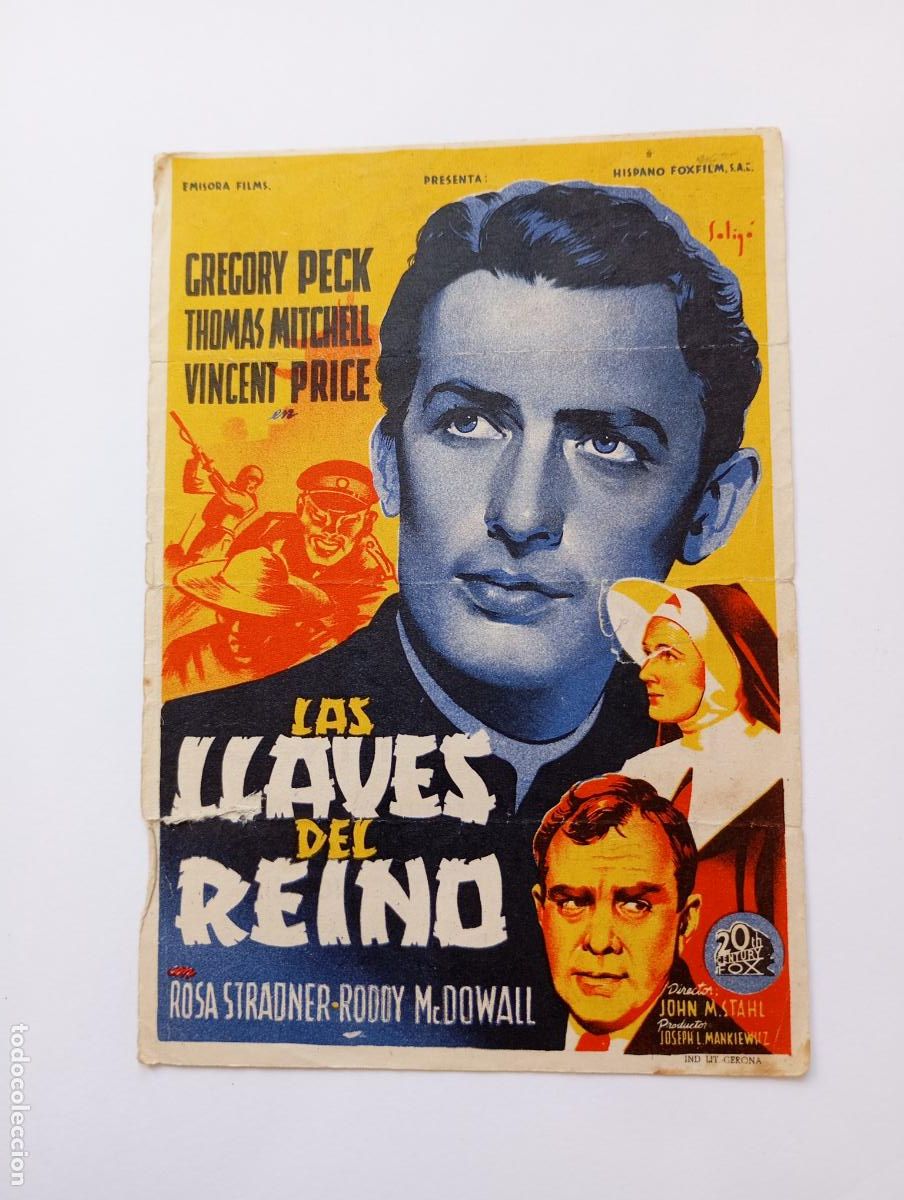 Cine: PROGRAMA FOLLETO DE CINE LAS LLAVES DEL REINO. GREGORY PECK. CINE MONTECARLO. TDKP30C