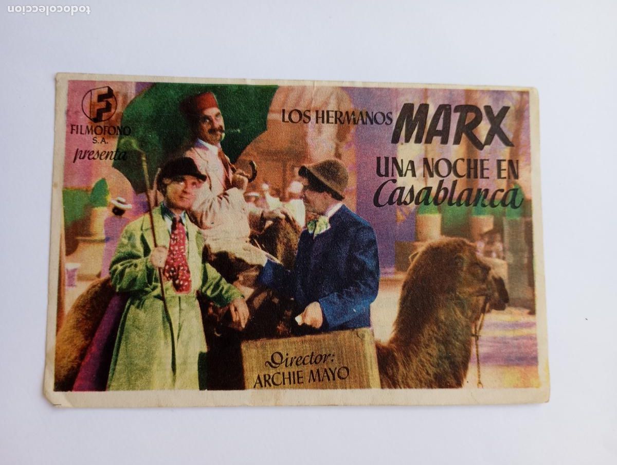 Cine: PROGRAMA FOLLETO DE CINE LOS HERMANOS MARX. TEATRO MODERNO LOGRO&Ntilde;O. TDKP30C