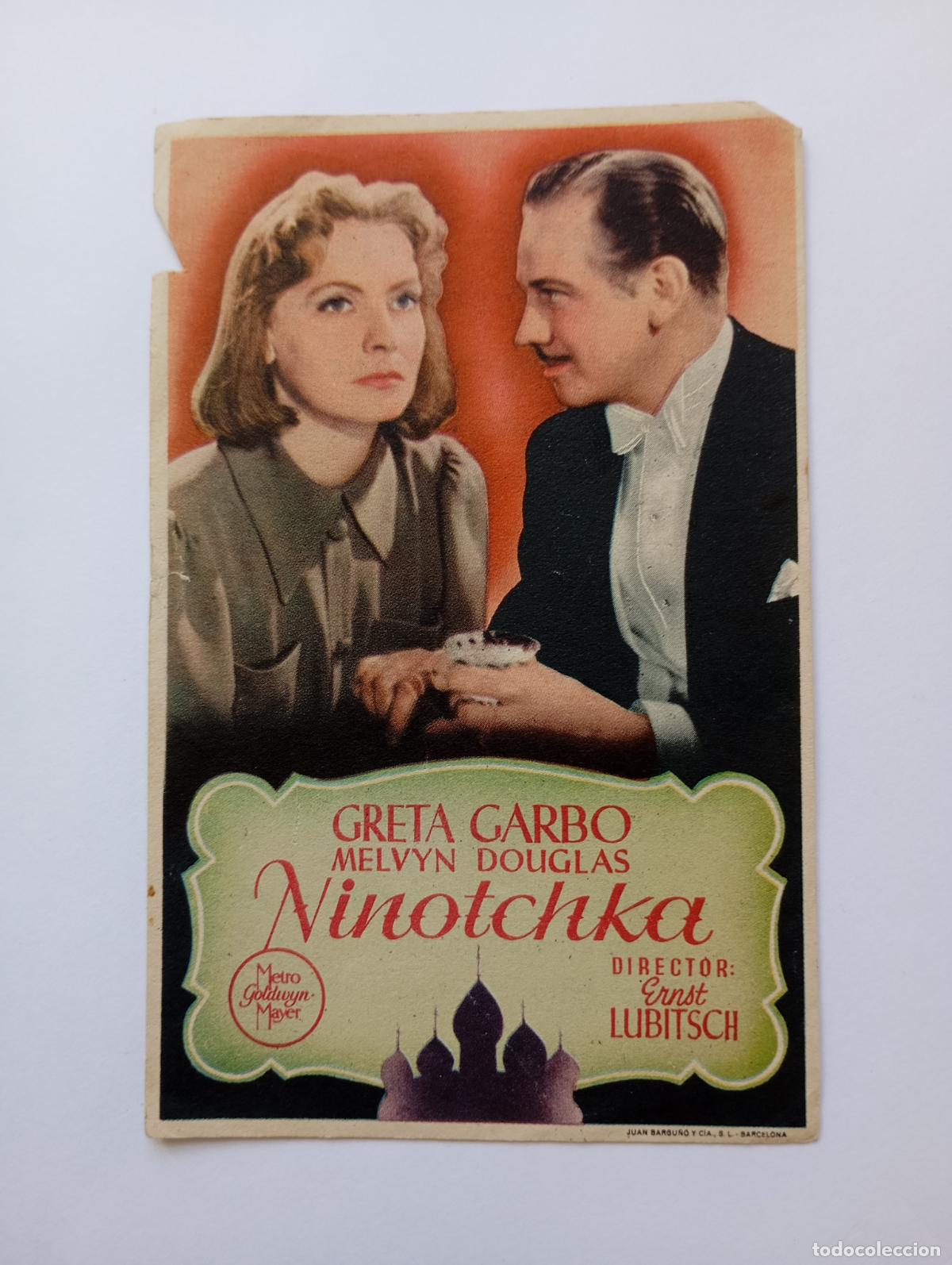 Cine: PROGRAMA FOLLETO DE CINE NINOTCHKA. MELVYN DOUGLAS. CINEMA RIOJA CINECERO 1945. TDKP30C
