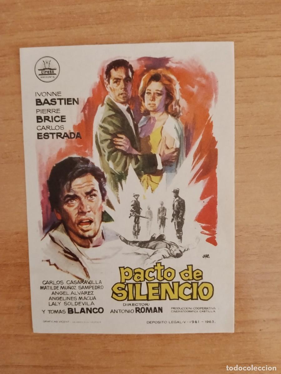  Flyers Publicitaires de films Anciens: TURQUE-PROGRAMA DE LA PELICULA --PACTO DE SILENCIO