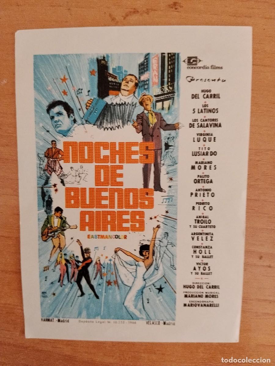 Cinema: TURQUE-PROGRAMA DE LA PELICULA --NOCHES DE BUENOS AIRES