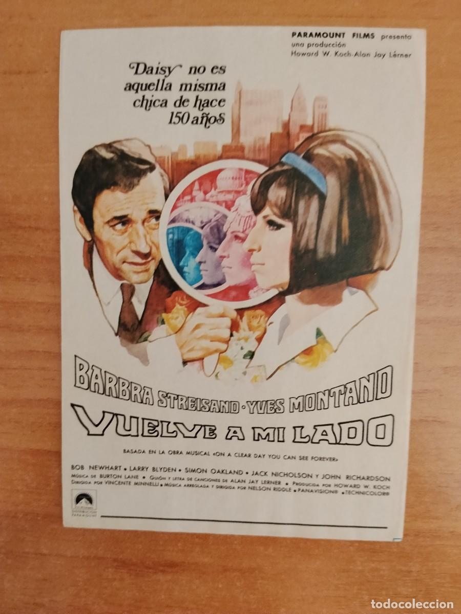 Cine: TURQUE-PROGRAMA DE LA PELICULA --VUELVE A MI LADO