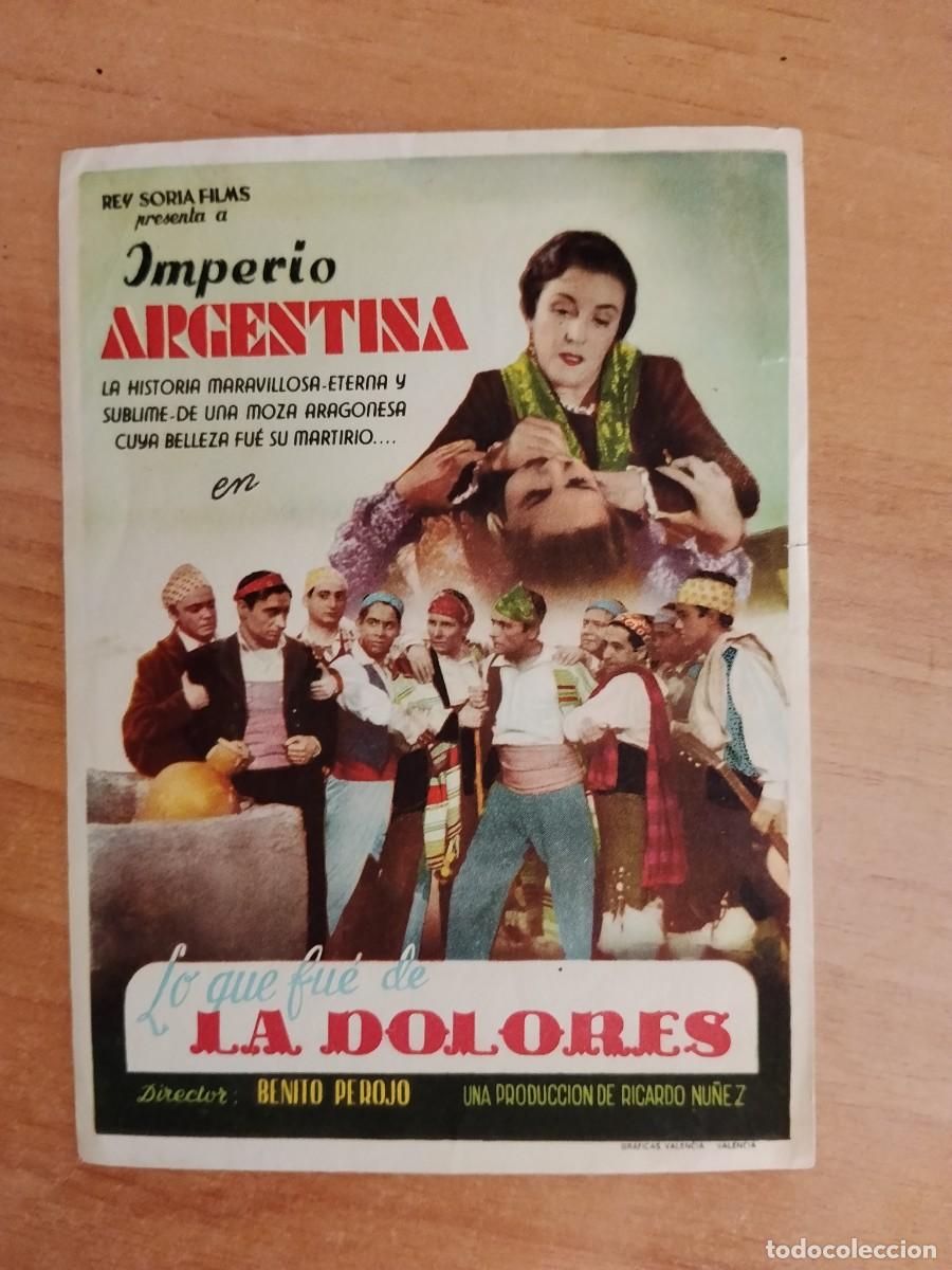 Cine: TURQUE-PROGRAMA DE LA PELICULA --LO QUE FUE DE LA DOLORES