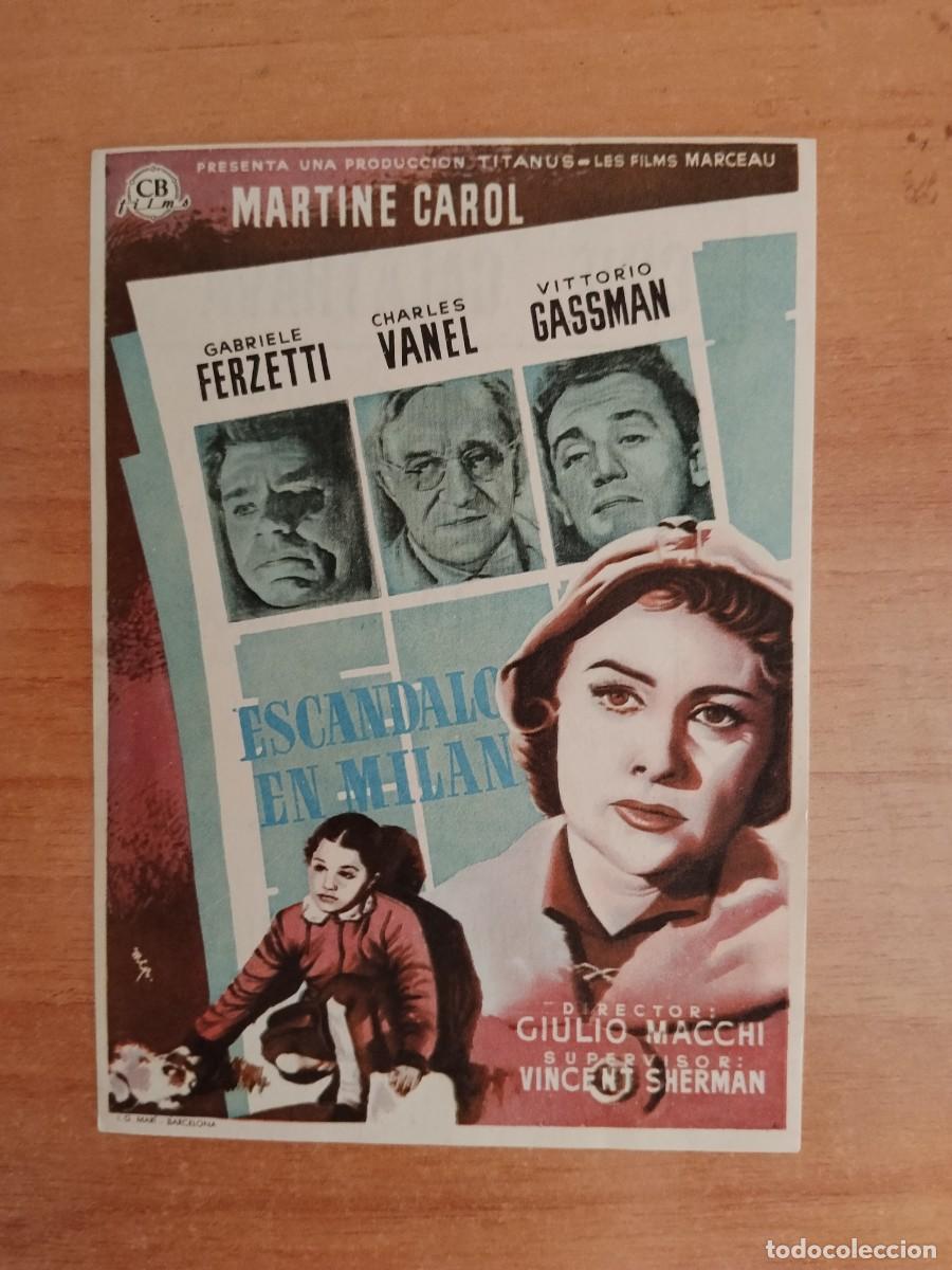 Cine: TURQUE-PROGRAMA DE LA PELICULA --ESCANDALO EN MILAN ct
