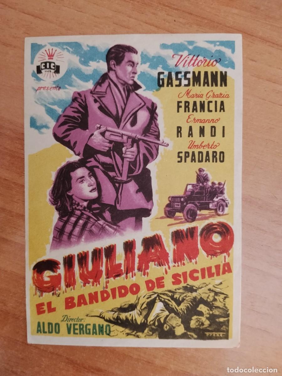 Cine: TURQUE-PROGRAMA DE LA PELICULA -- GIULIANO EL BANDIDO DE SICILIA