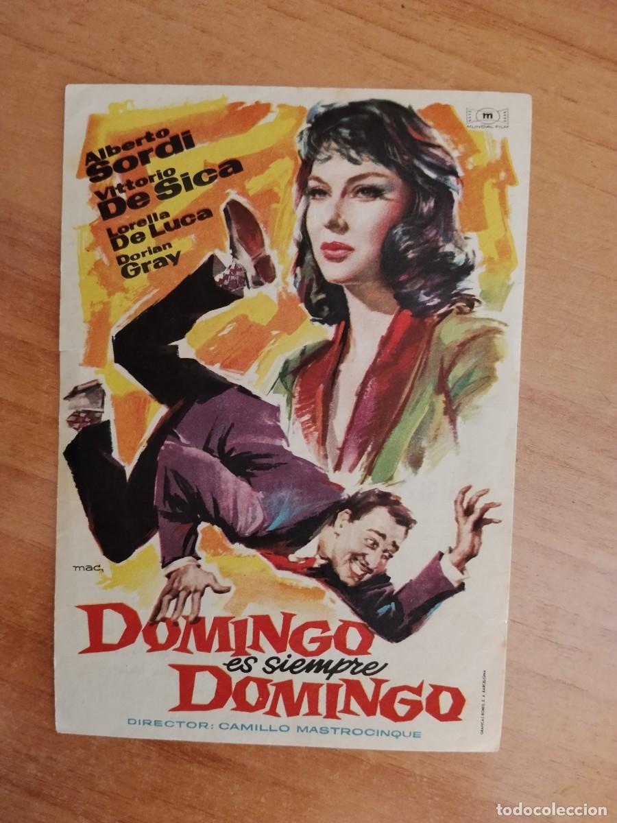 Cine: TURQUE-PROGRAMA DE LA PELICULA -- DOMINGO ES SIEMPRE DOMINGO ct