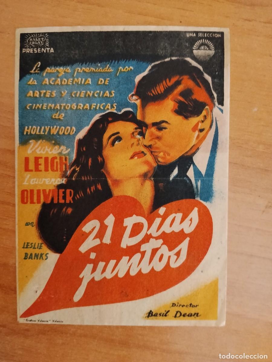Cine: TURQUE-PROGRAMA DE LA PELICULA --21 DIAS JUNTOS ct