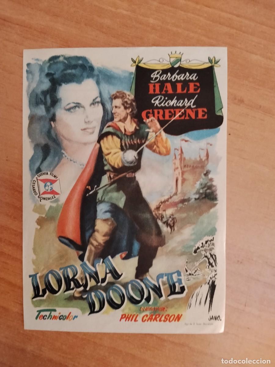 Cine: TURQUE-PROGRAMA DE LA PELICULA --LORNA DOONE ct