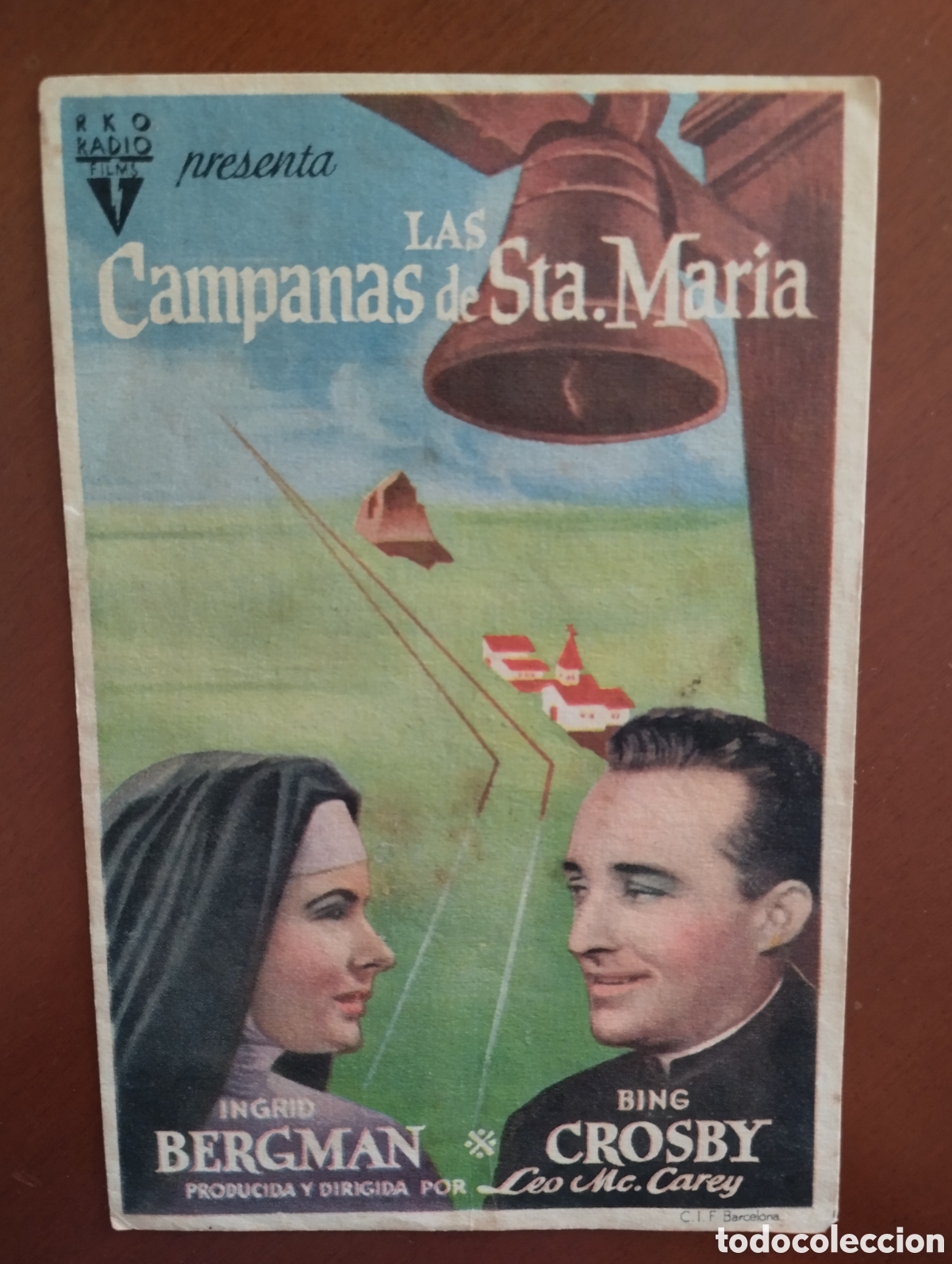 Cine: Folleto Programa de cine - LAS CAMPANAS DE SANTA MAR&Iacute;A