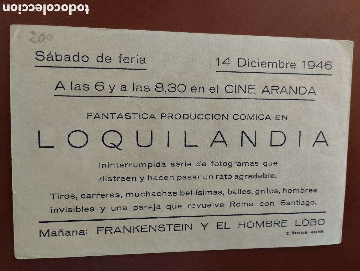 Cine: Folleto Programa de cine - LOQUILANDIA - Foto 2