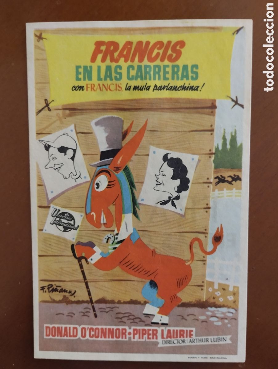 Cine: Folleto Programa de cine - FRANCIS EN LAS CARRERAS