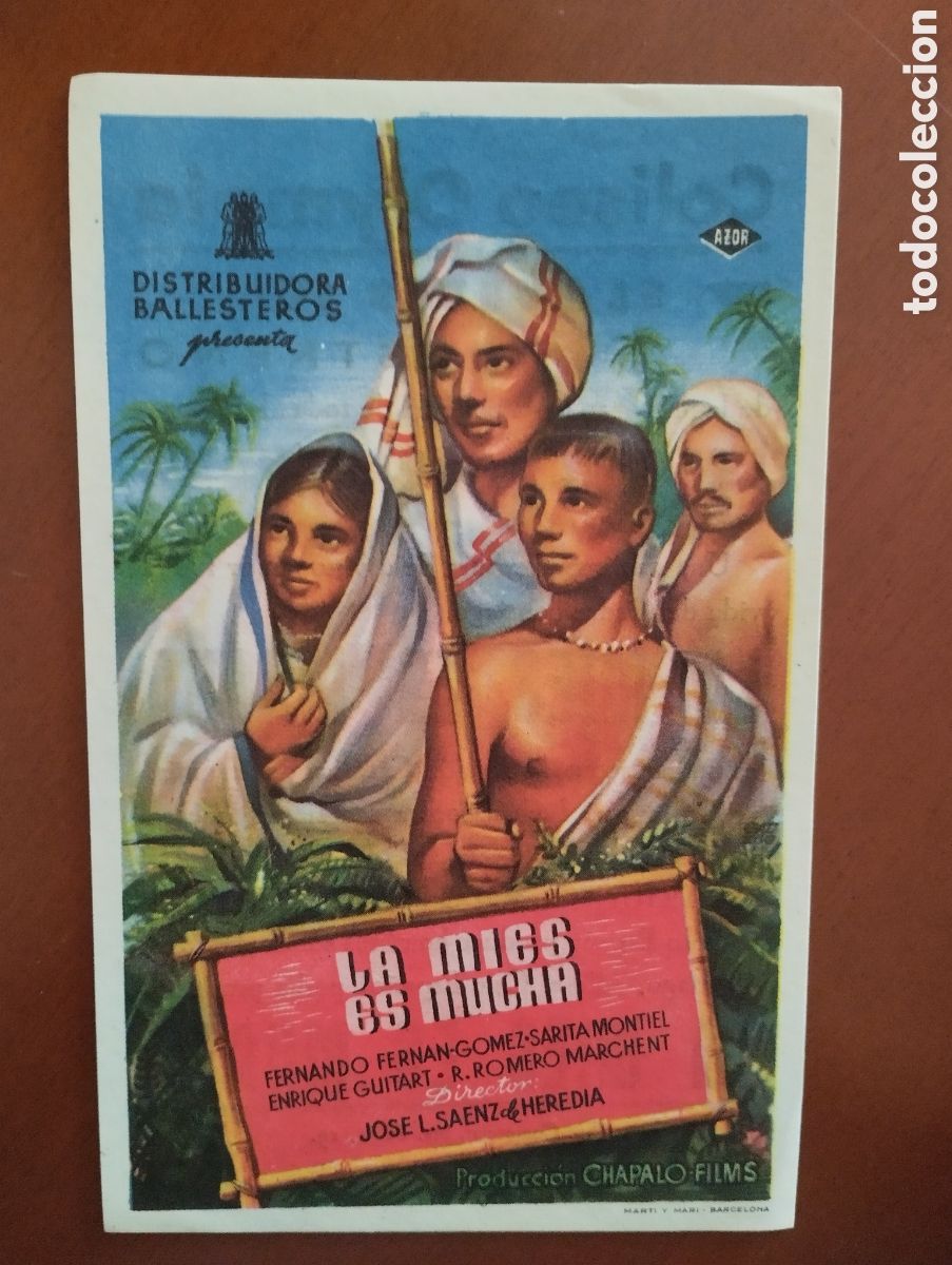 Cine: Folleto Programa de cine - LA MIES ES MUCHA