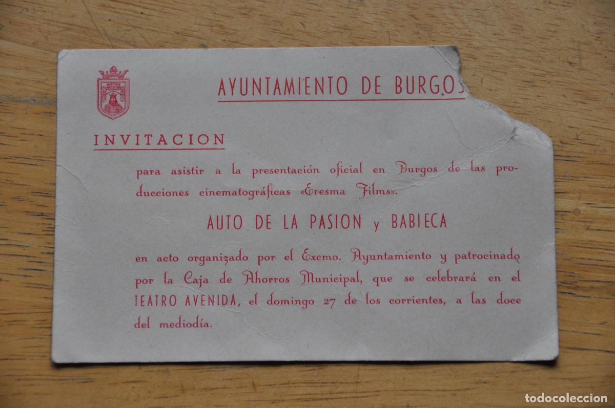 Cine: INVITACI&Oacute;N AL TEATRO AVENIDA DE BURGOS PARA LA PRESENTACI&Oacute;N DE LAS PRODUCCIONES DE ERESMA FILMS