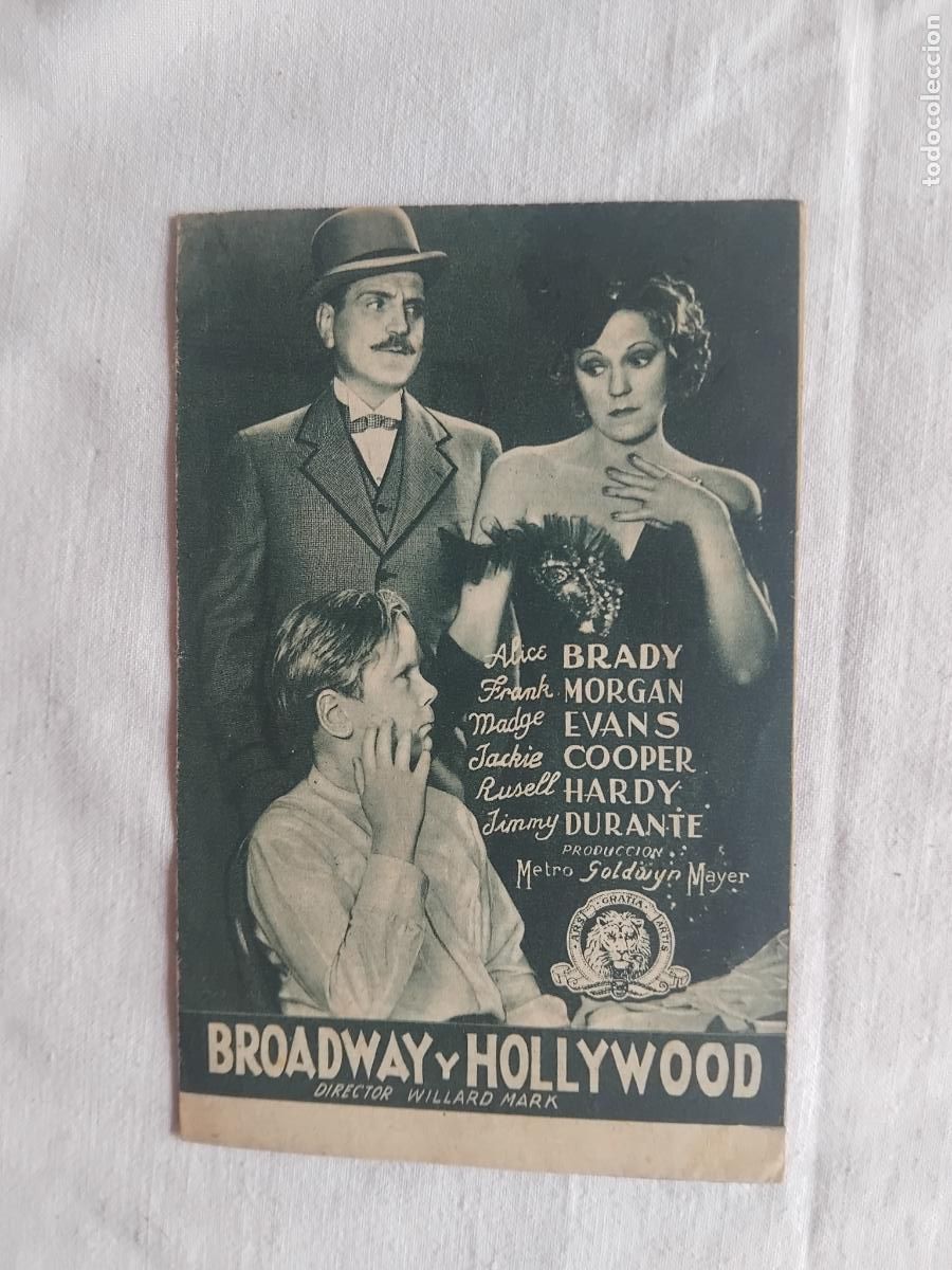 Cine: PROGRAMA DE CINE DOBLE BROADWAY Y HOLLYWOOD. ODEON CINEMA.
