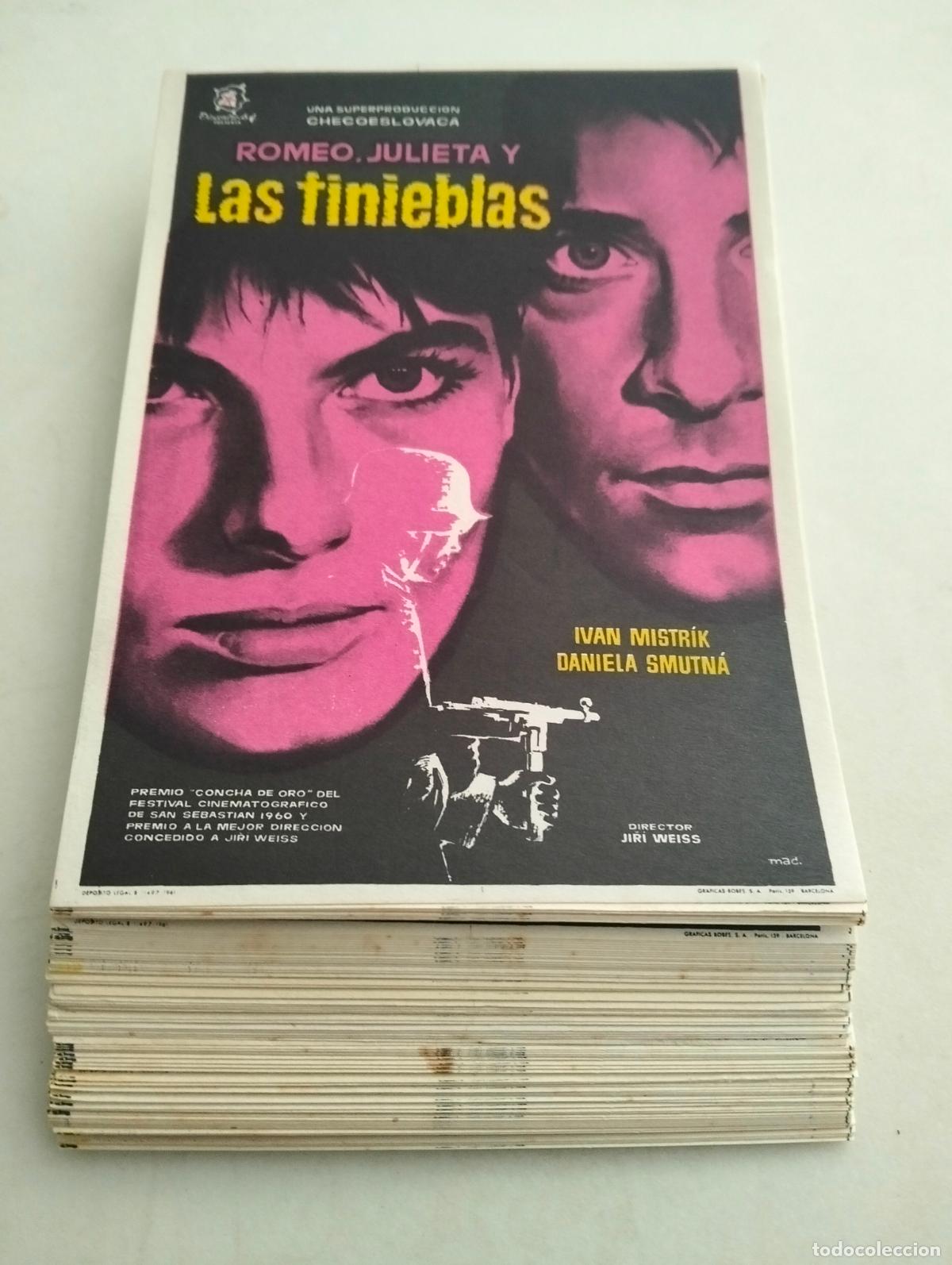 Cine: LOTE DE 100 FOLLETOS DE CIINE, ROMEO, JULIETA Y LAS TINIEBLAS
