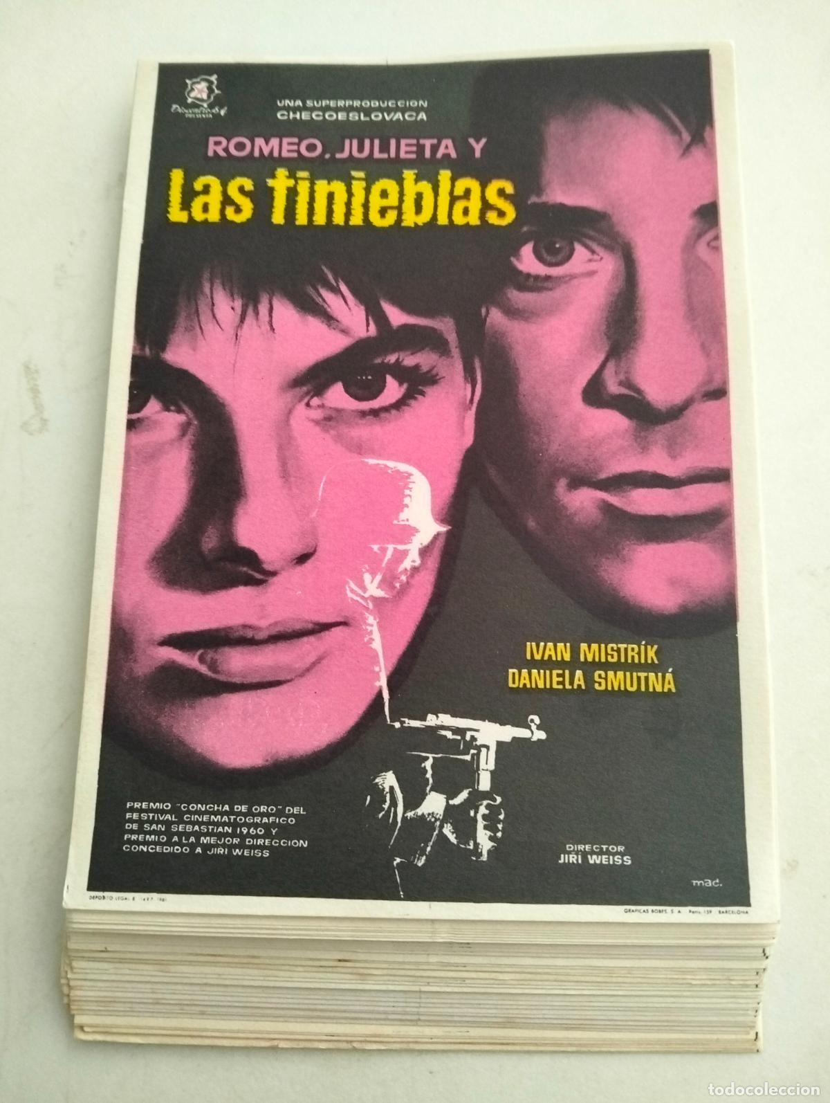 Cine: LOTE DE 50 FOLLETOS DE CIINE, ROMEO, JULIETA Y LAS TINIEBLAS