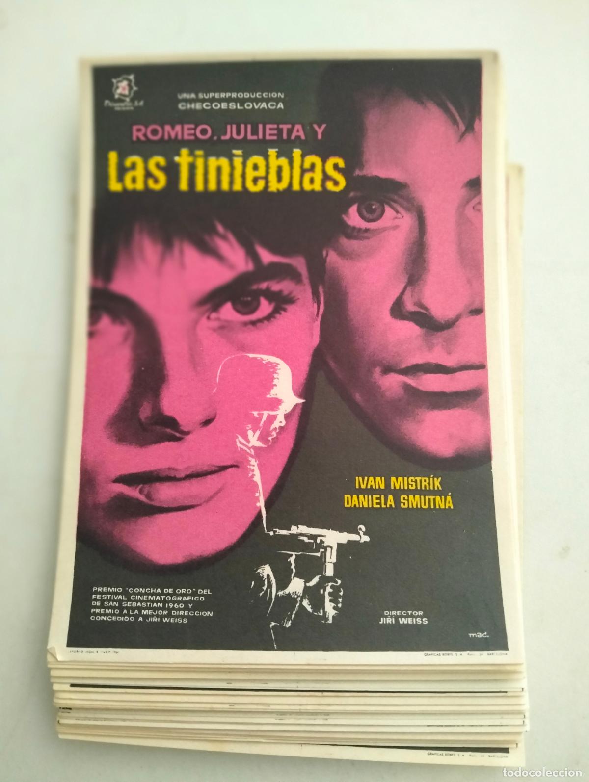 Cine: LOTE DE 35 FOLLETOS DE CIINE, ROMEO, JULIETA Y LAS TINIEBLAS